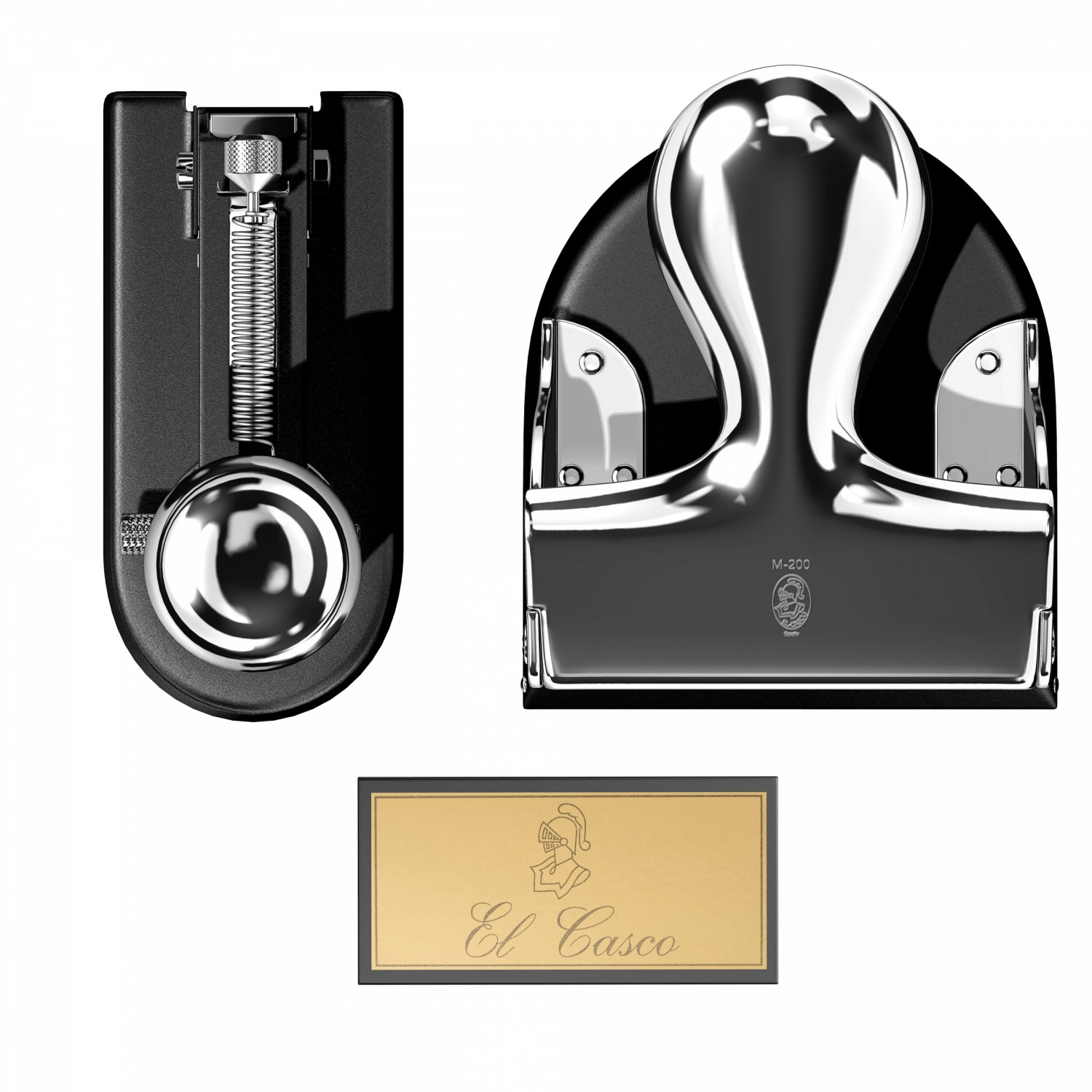 Imagine Produs Set S3 El Casco Capsator M-1 & Perforator M-200 Shiny Chrome & Black