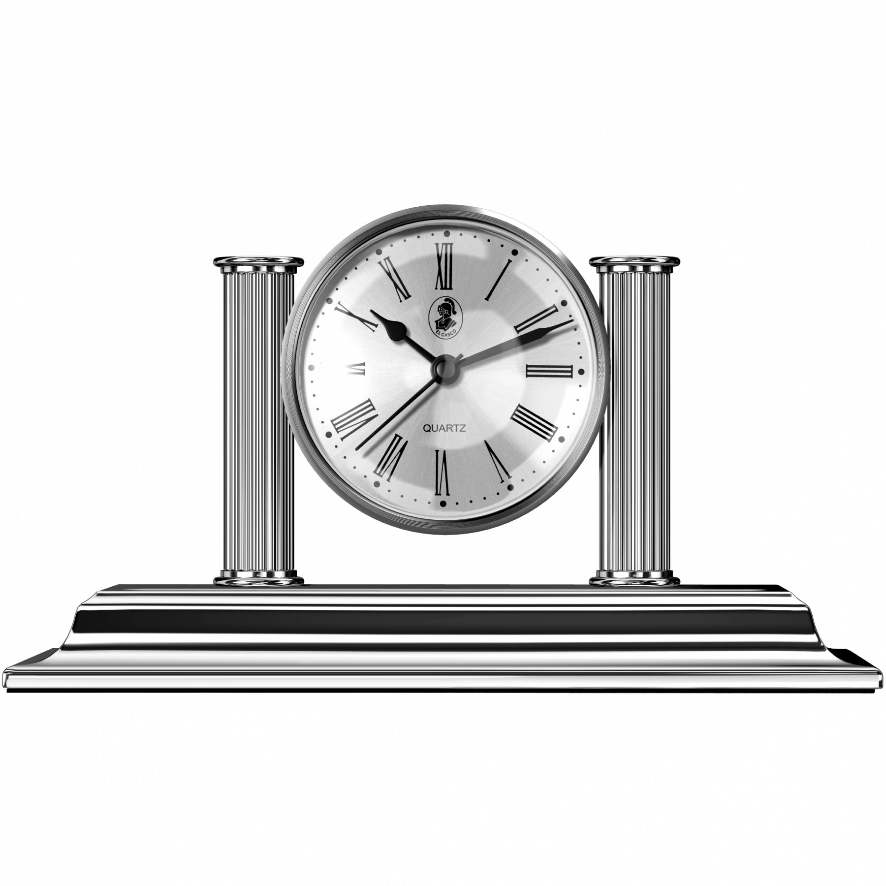 Imagine Produs Ceas de Birou cu Suport Instrument de Scris El Casco M-662 Shiny Chrome