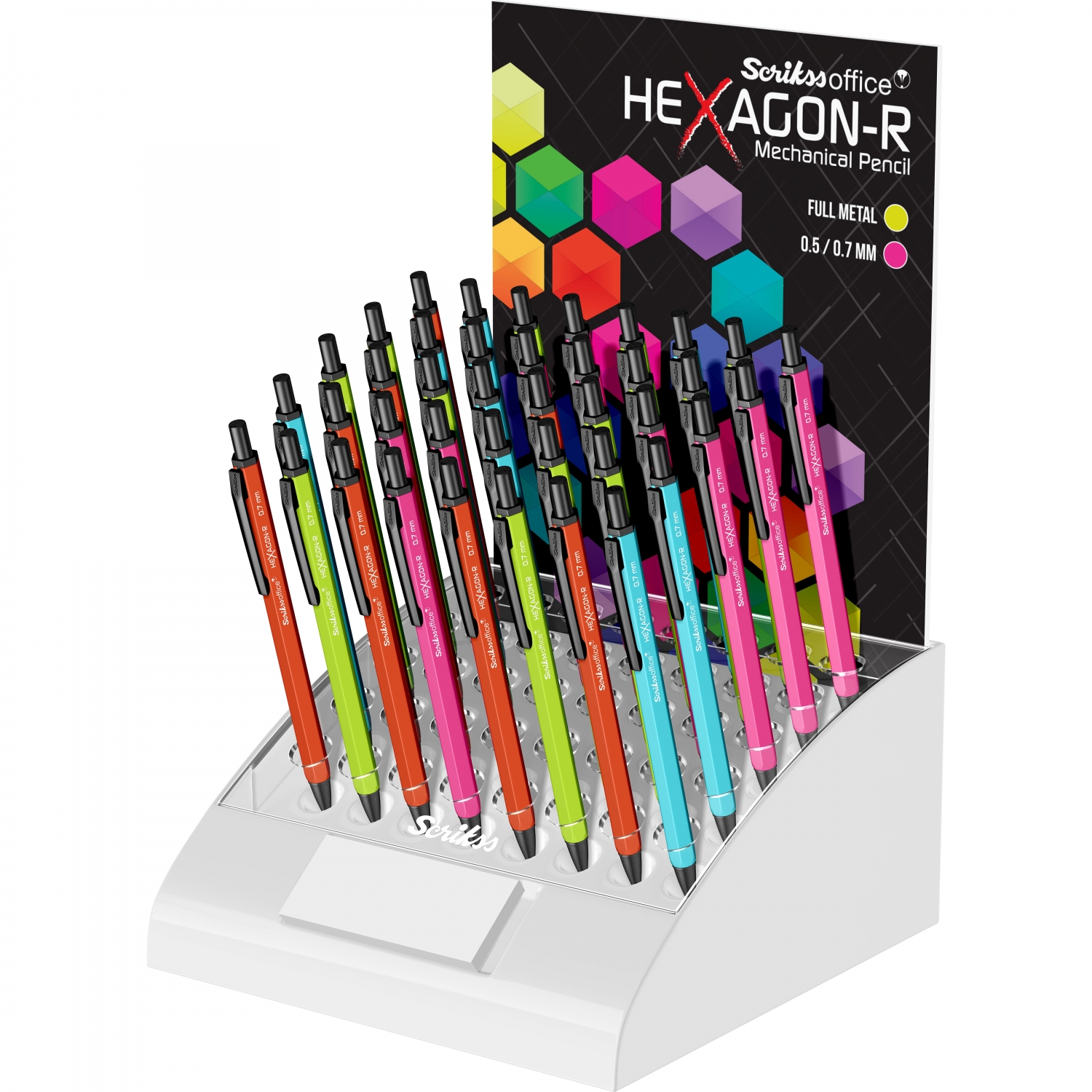 Imagine Produs Creion Mecanic 0.7 Scrikss Hexagon-R Neon Light Blue BT