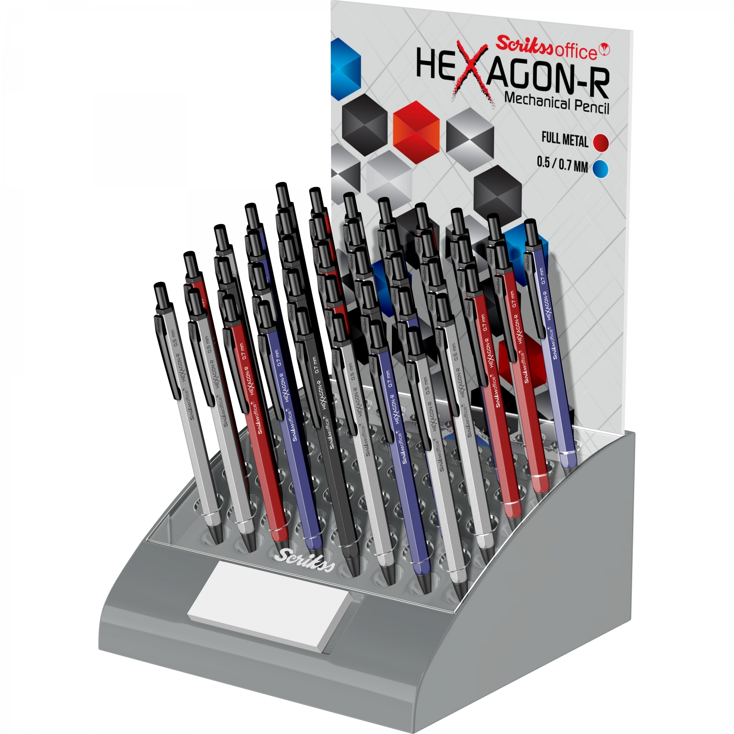 Imagine Produs Creion Mecanic 0.5 Scrikss Hexagon-R Satin Red BT