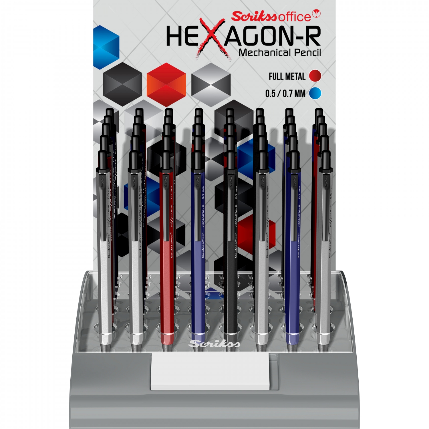 Imagine Produs Creion Mecanic 0.5 Scrikss Hexagon-R Satin Silver BT
