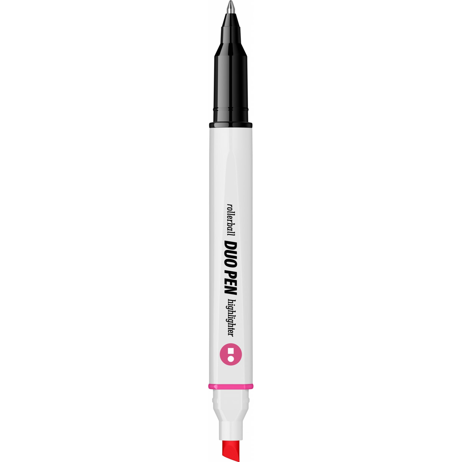 Imagine Produs Duo Pen Roller - Textmarker Scrikss Duo Pen White - Black-Pink