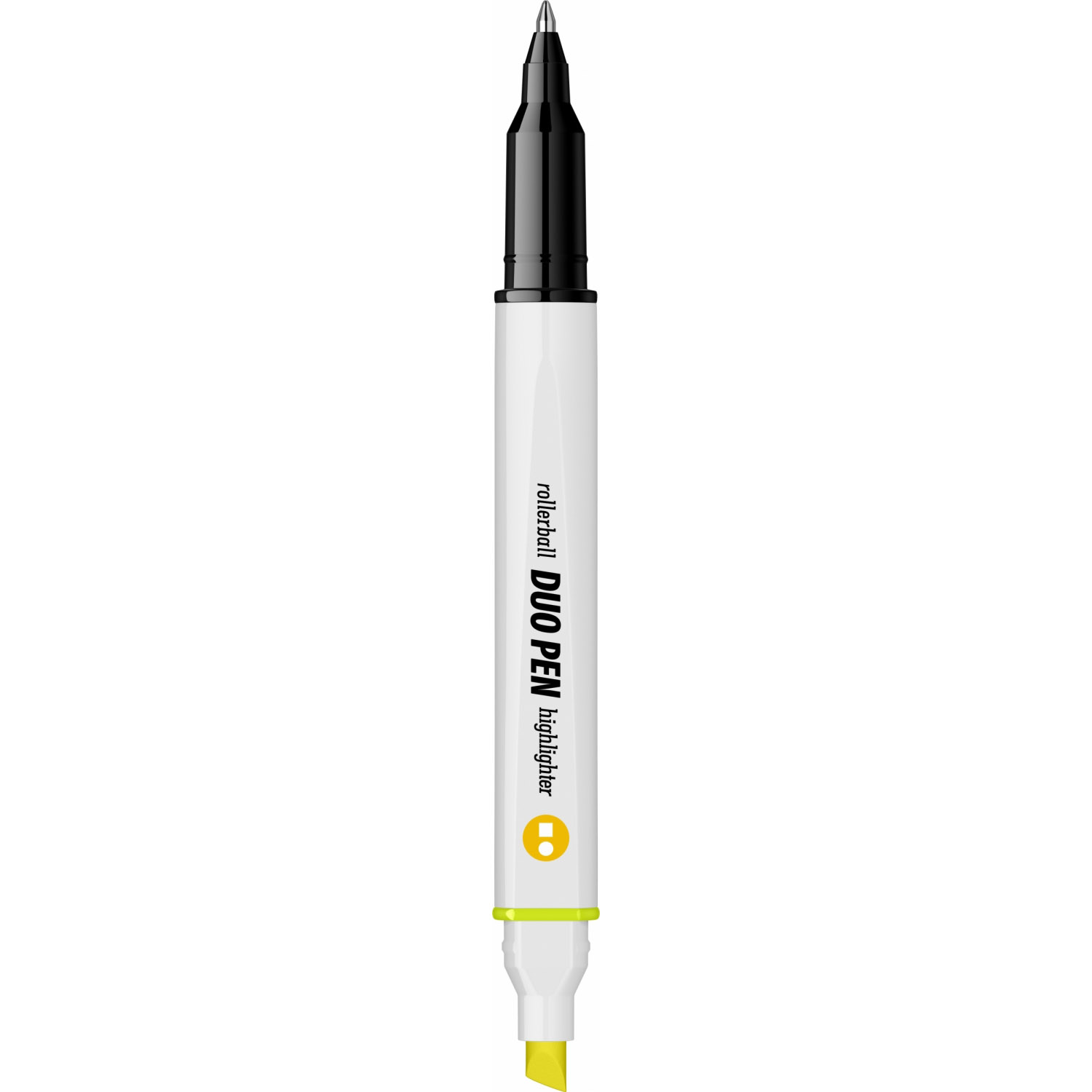 Imagine Produs Duo Pen Roller - Textmarker Scrikss Duo Pen White - Black-Yellow