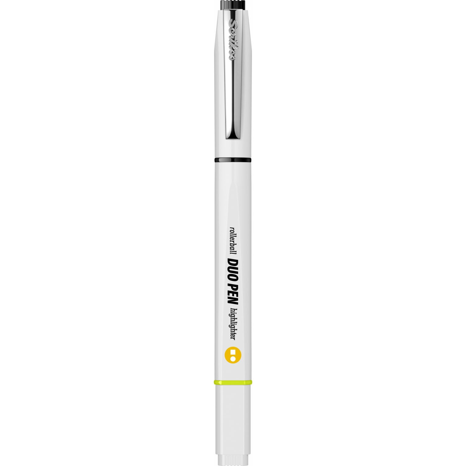 Imagine Produs Duo Pen Roller - Textmarker Scrikss Duo Pen White - Black-Yellow