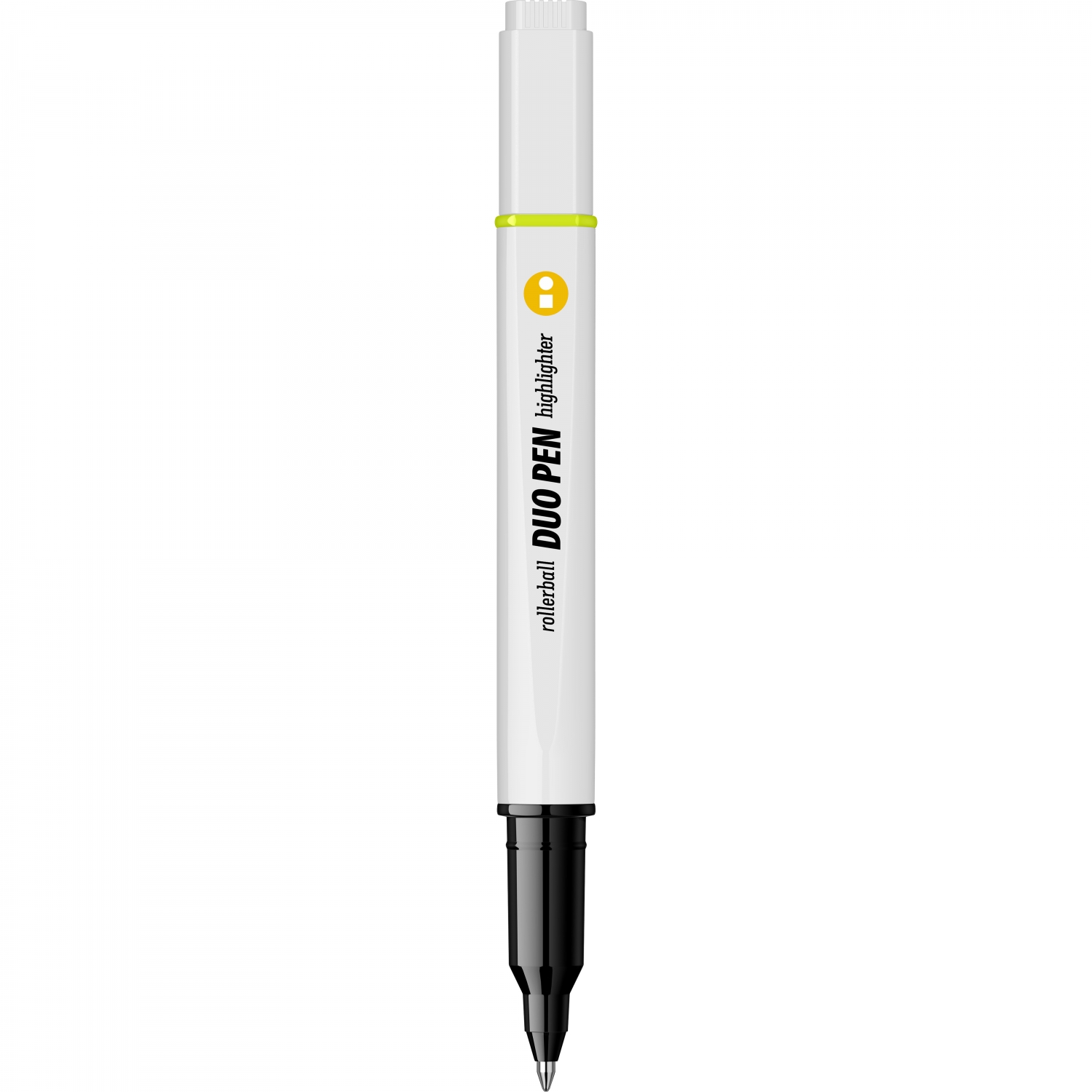 Imagine Produs Duo Pen Roller - Textmarker Scrikss Duo Pen White - Black-Yellow