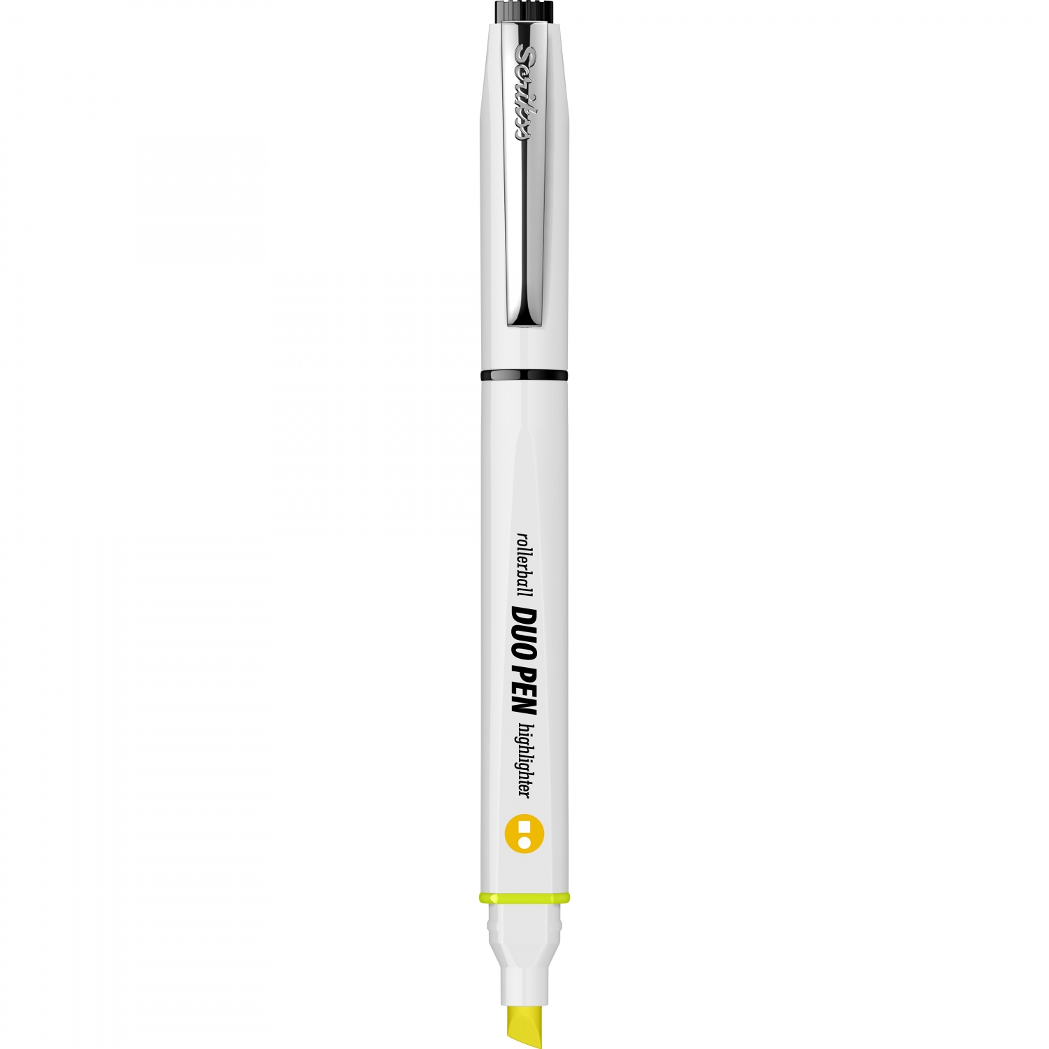 Imagine Produs Duo Pen Roller - Textmarker Scrikss Duo Pen White - Black-Yellow