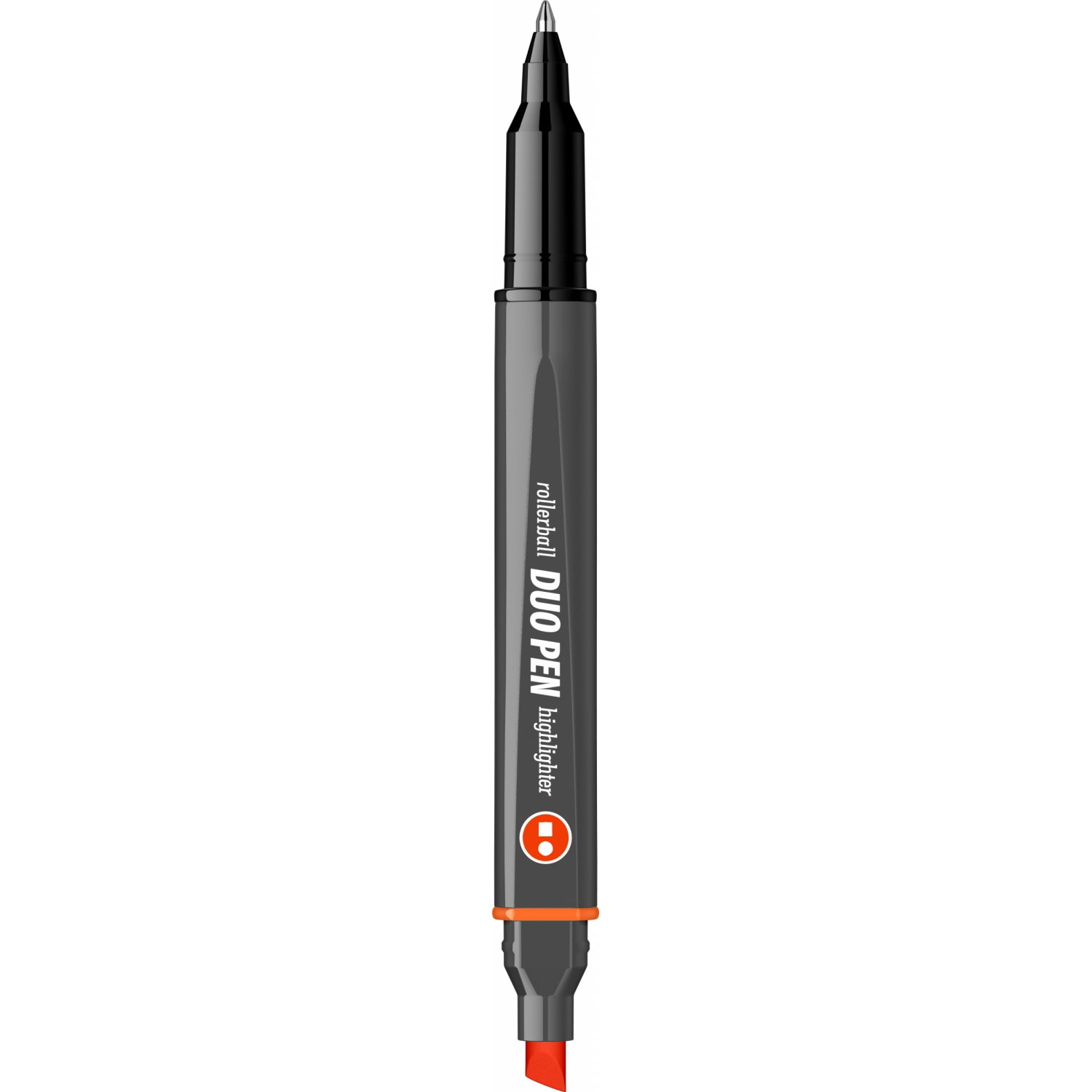 Imagine Produs Duo Pen Roller - Textmarker Scrikss Duo Pen Grey - Black-Orange