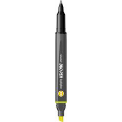 Duo Pen Roller - Textmarker Scrikss Duo Pen Grey / Black-Yellow
