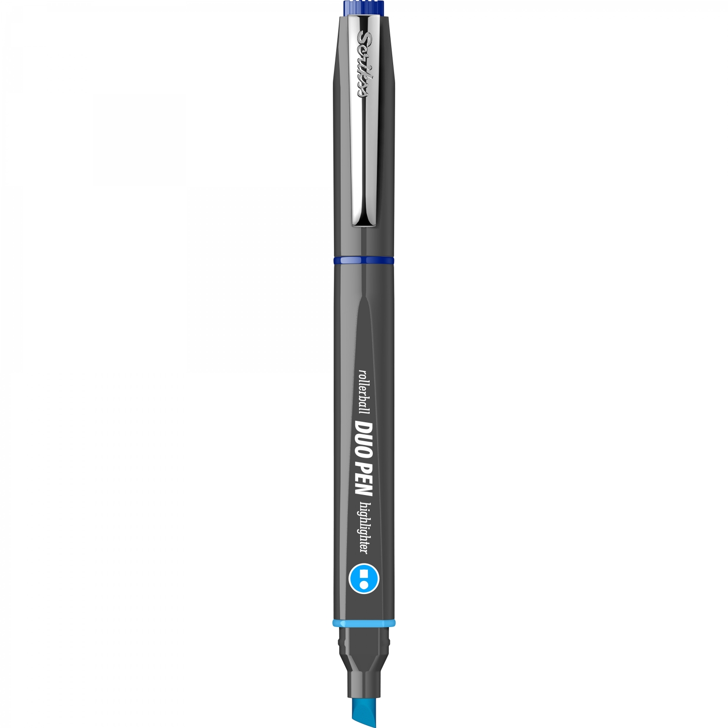 Imagine Produs Duo Pen Roller - Textmarker Scrikss Duo Pen Grey - Blue-Blue