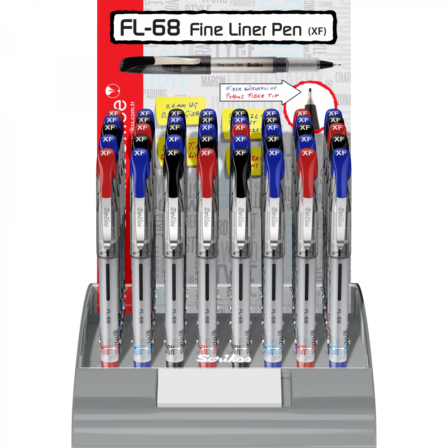 Imagine Produs Fineliner 0.3 Scrikss Fine Liner FL-68 Blue CT