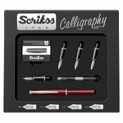 Set Caligrafie Scrikss Calligraphy Set M - 1.1 - 1.5 - 2.3 Burgundy CT