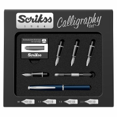 Set Caligrafie Scrikss Calligraphy Set M - 1.1 - 1.5 - 2.3 Navy CT
