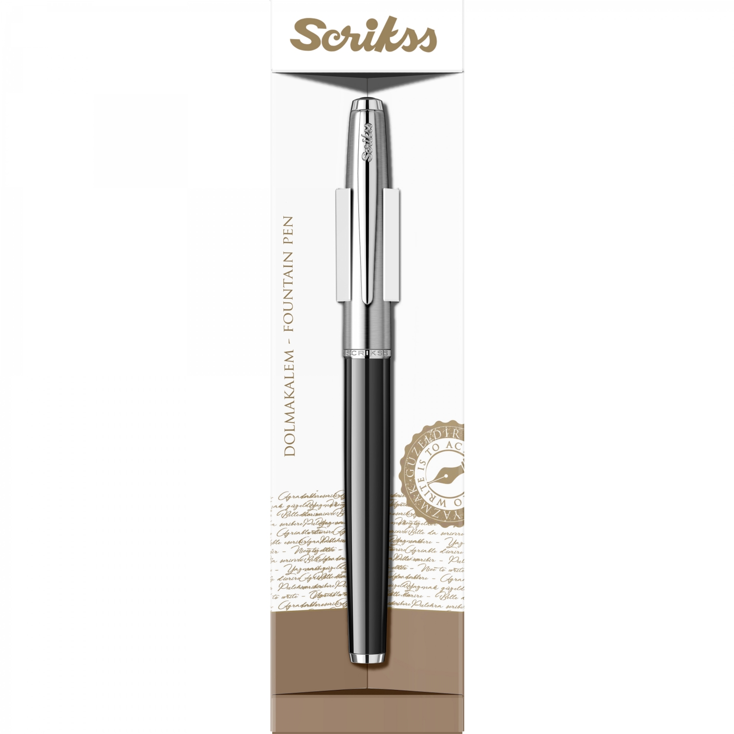 Imagine Produs Stilou Scrikss Metropolis 78 Black Chrome CT