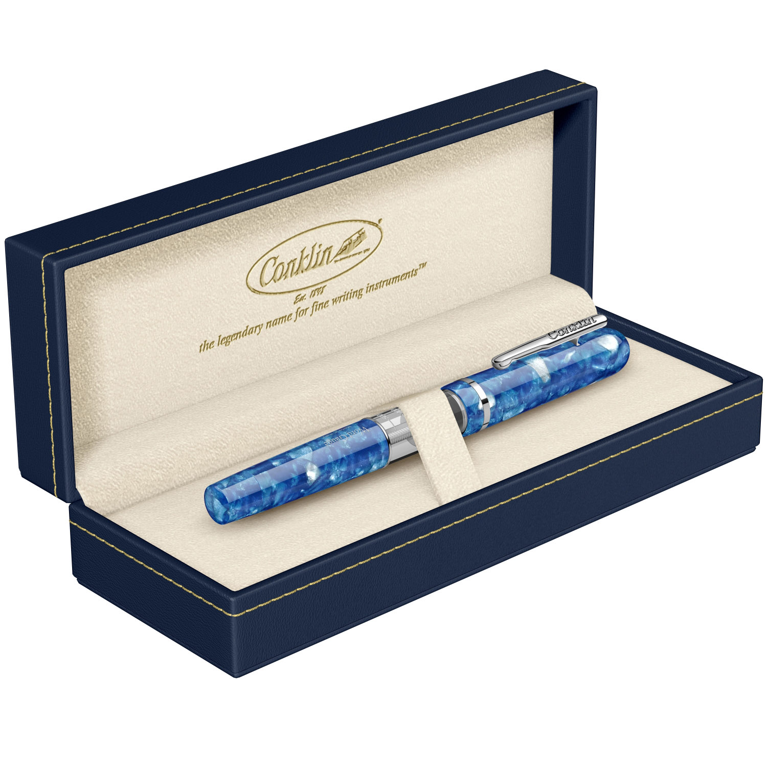 Imagine Produs Stilou Conklin Heritage Word Gauge Blue CT