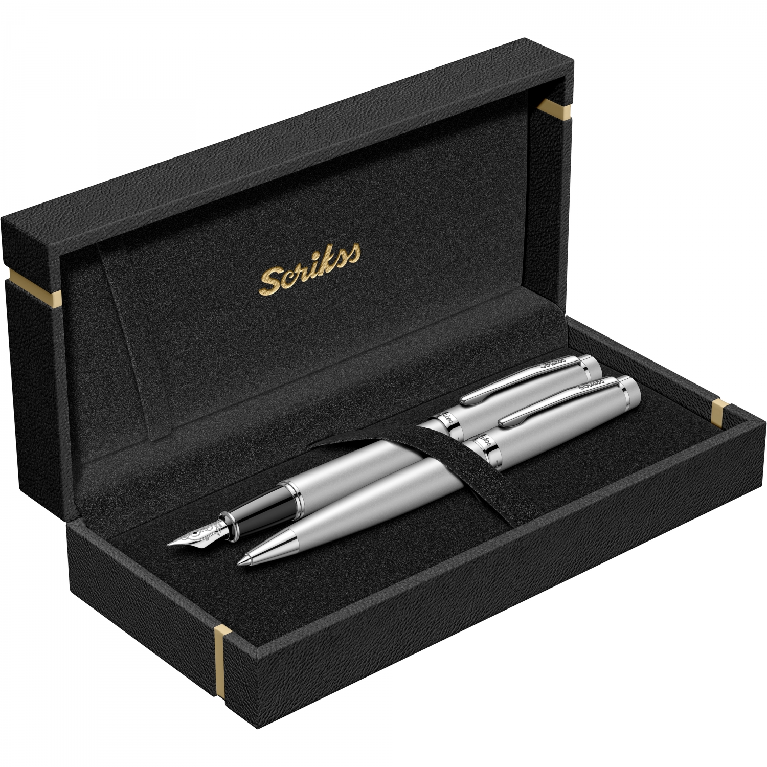 Imagine Produs Set Stilou + Pix Scrikss Honour 38 Matt Chrome CT