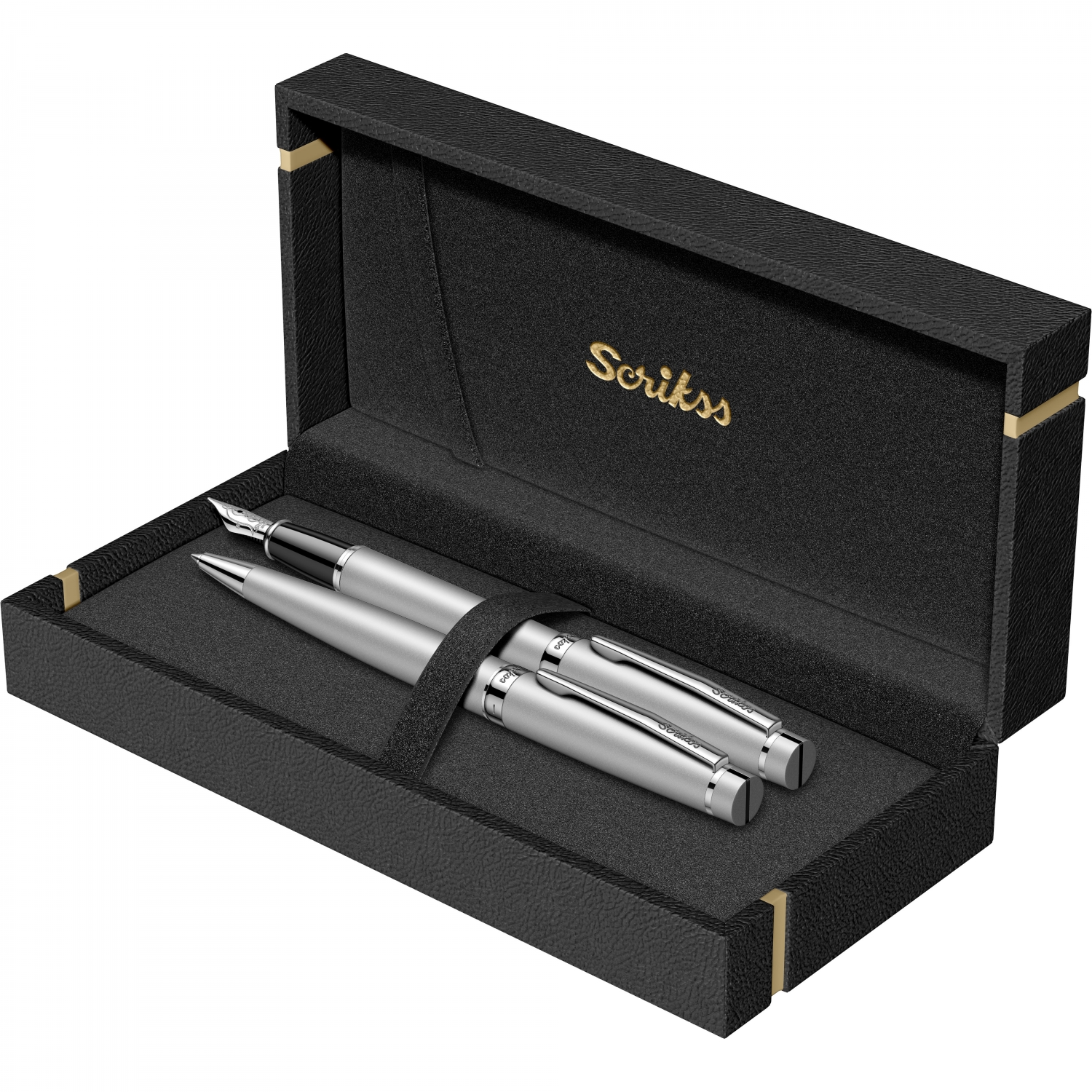 Imagine Produs Set Stilou + Pix Scrikss Honour 38 Matt Chrome CT