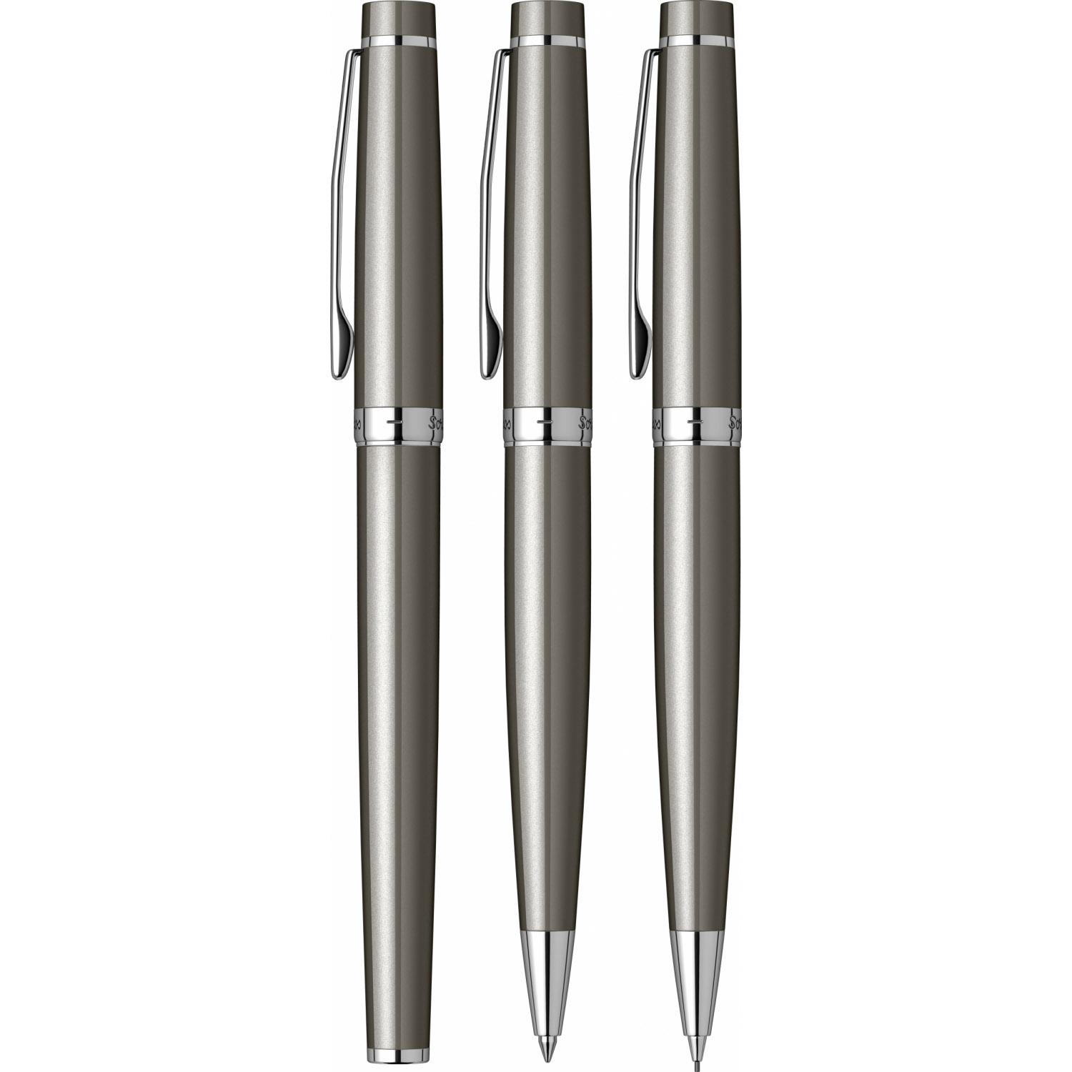 Imagine Produs Set Stilou + Pix + Creion Mecanic 0.7 Scrikss Honour 38 Smoke Grey CT