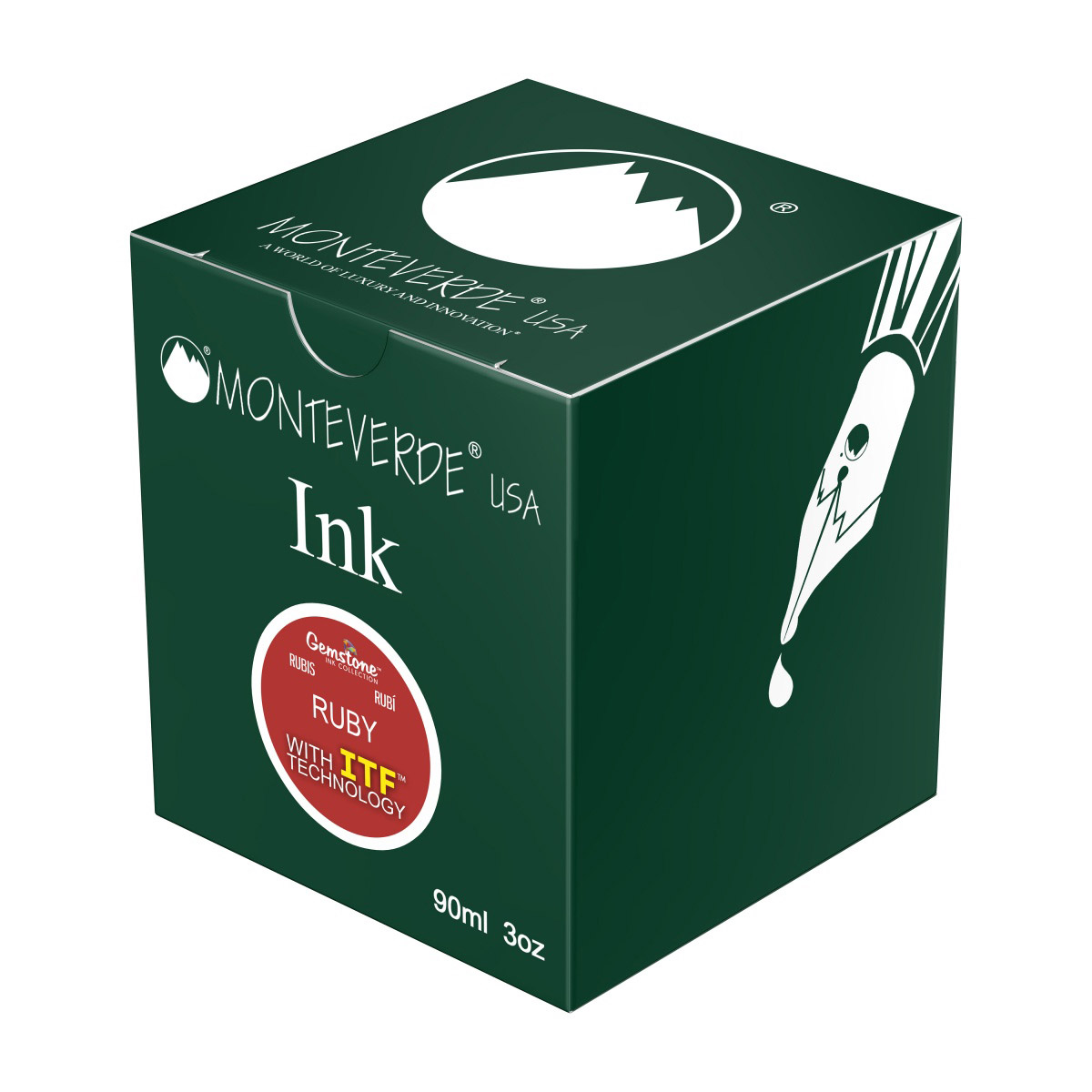 Imagine Produs Calimara Cerneala 90 ml Monteverde USA Gemstone Ruby