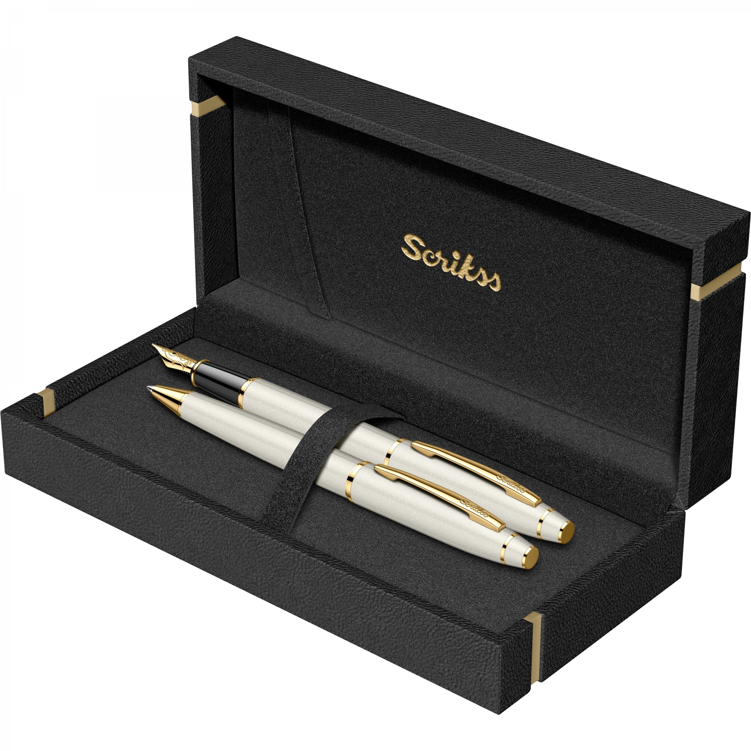 Imagine Produs Set Stilou + Pix Scrikss Noble 35 Pearl White GT