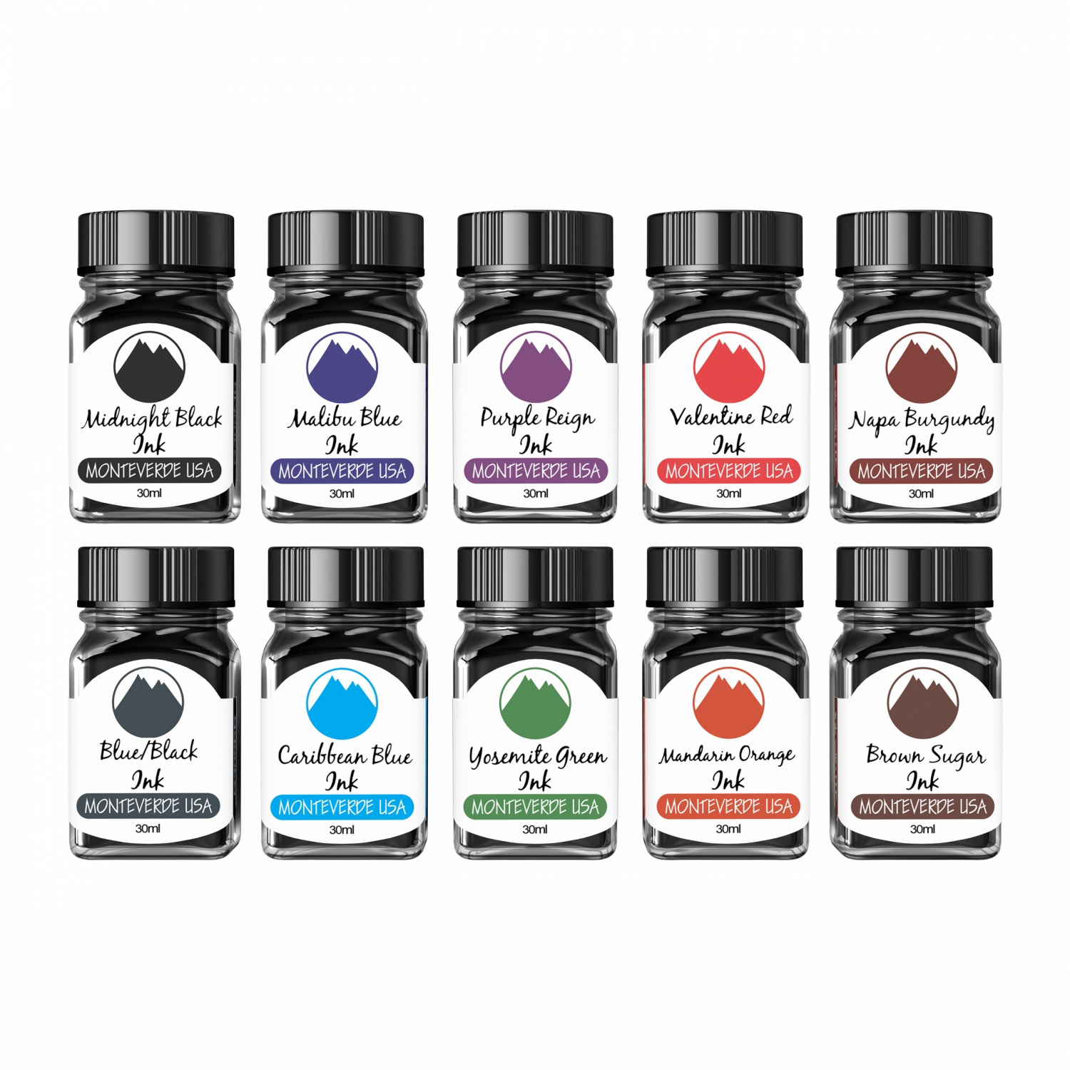 Imagine Produs Set 10 Calimara Cerneala 30 ml Monteverde USA Core Assorted Colors