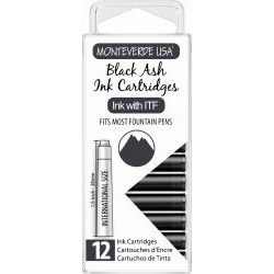 Set 12 Cartuse Standard Size International Monteverde USA Core Black Ash