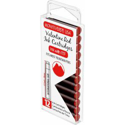 Set 12 Cartuse Standard Size International Monteverde USA Core Valentine Red 