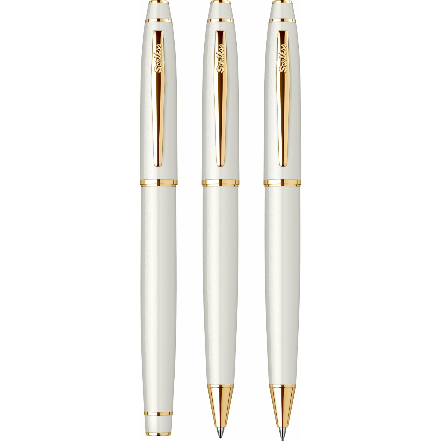 Imagine Produs Set Stilou + Pix + Creion Mecanic 0.7 Scrikss Noble 35 Pearl White GT