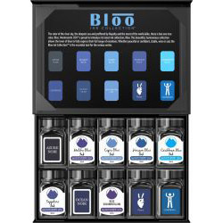 Set 10 Calimara 30 ml Monteverde USA Bloo Ink Collection Ten Shades of Blue Permanent
