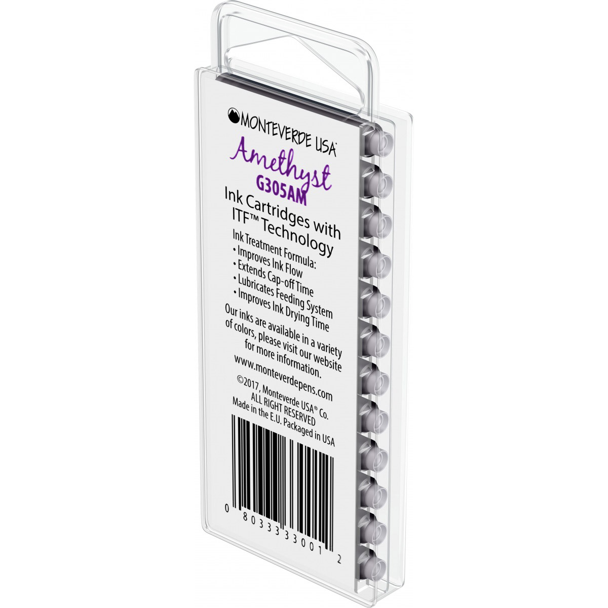 Imagine Produs Set 12 Cartuse Standard Size International Monteverde USA Gemstone Amethyst 