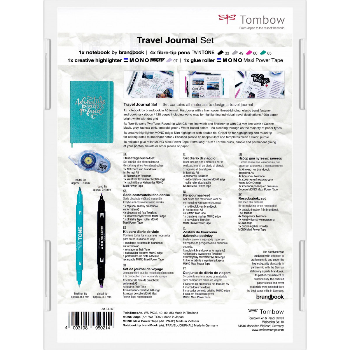 Imagine Produs Set Creativ Tombow Travel Journal