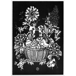 Plansa de Catifea pentru Colorat Acvila Contrast Velvet Botanica 7