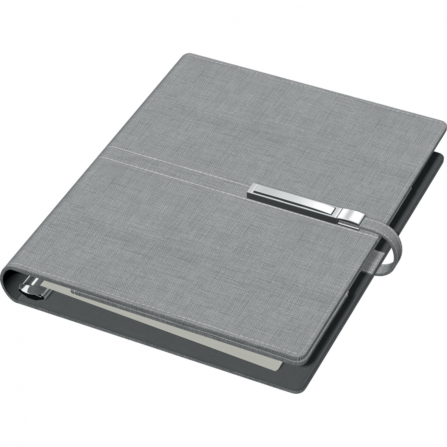 Imagine Produs Organizer A5 6 inele Precision Trend 136506 Superior Grey - Ivory Lined - 290 pagini 80 g mp