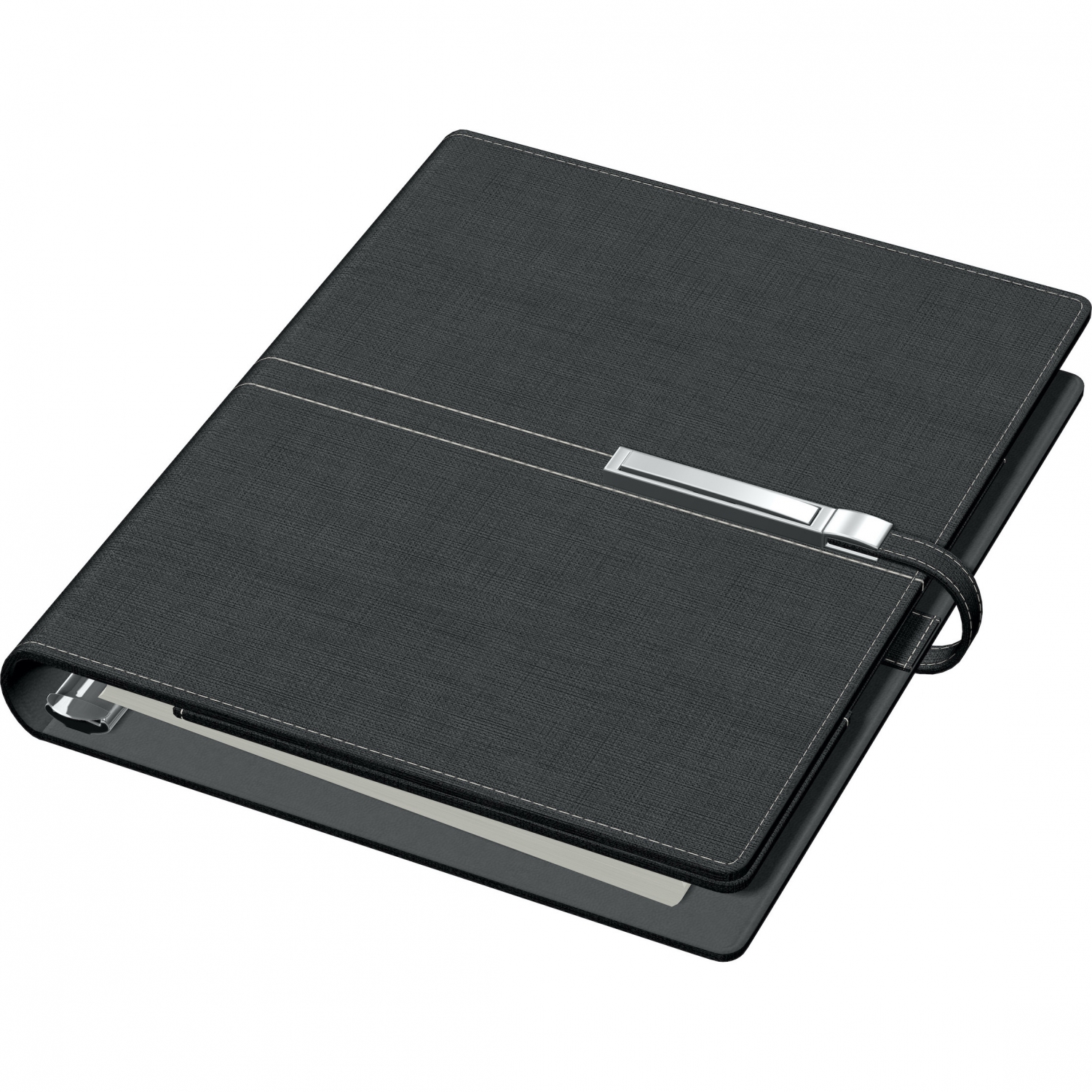 Imagine Produs Organizer A5 6 inele Precision Trend 136506 Superior Black - Ivory Lined - 290 pagini 80 g mp