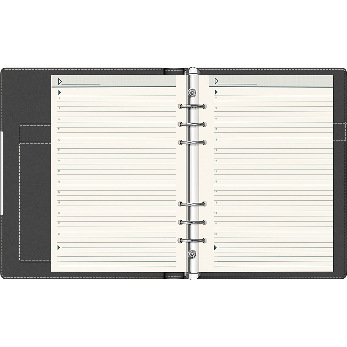 Imagine Produs Organizer A5 6 inele Precision Alicante 101307 Red - Ivory Lined - 290 pagini 80 g mp