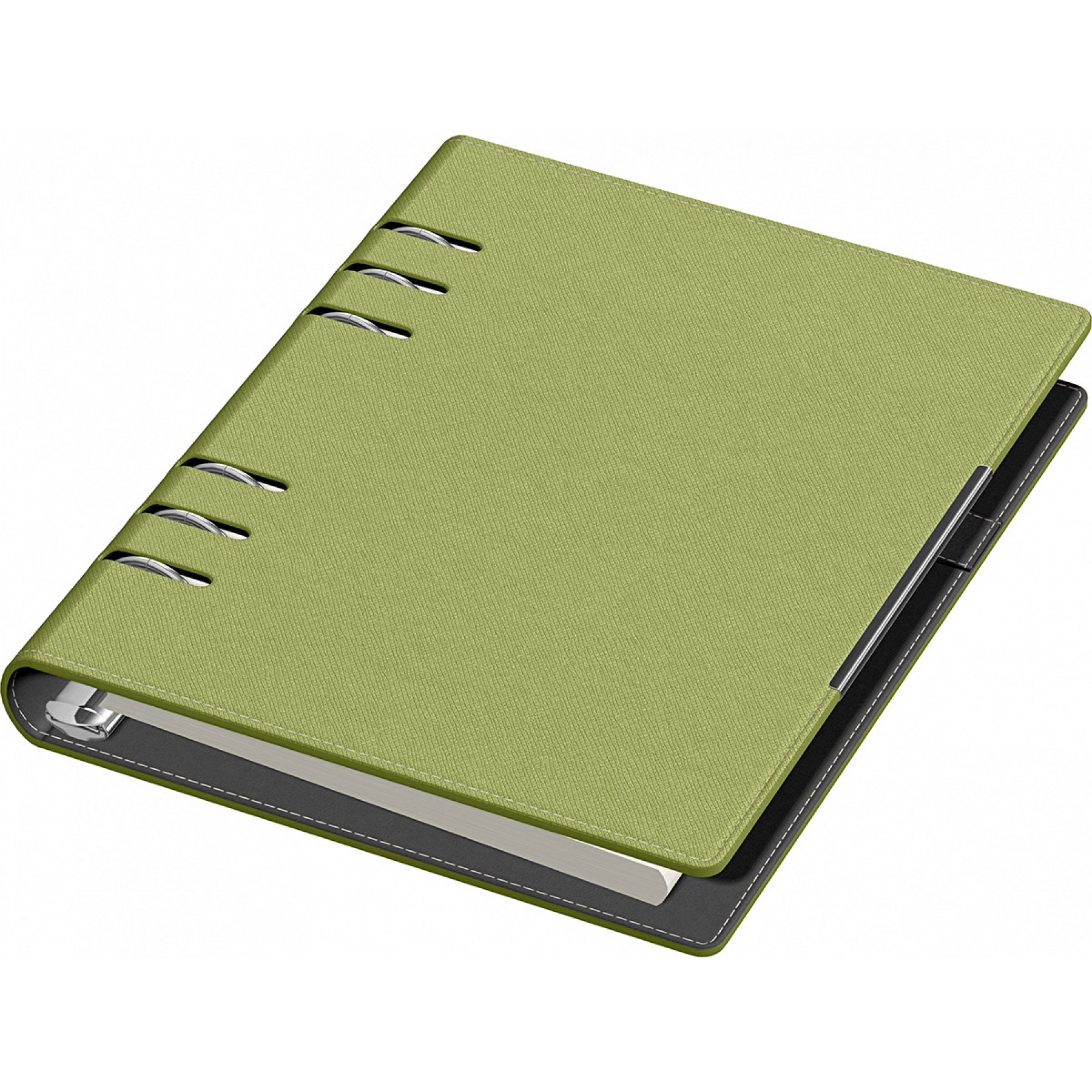 Imagine Produs Organizer A5 6 inele Precision Alicante 101307 Apple Green - Ivory Lined - 290 pagini 80 g mp