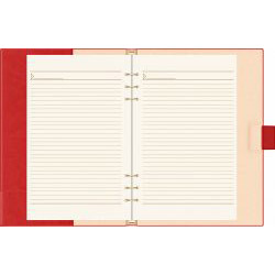Organizer A4 6 inele Precision Novaskin Red Lined - 170 pagini 80 g/mp