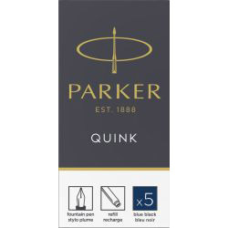 Set 5 Cartuse Large Size Proprietar Parker Quink Blue Black