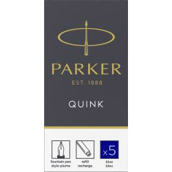 Set 5 Cartuse Large Size Proprietar Parker Quink Blue