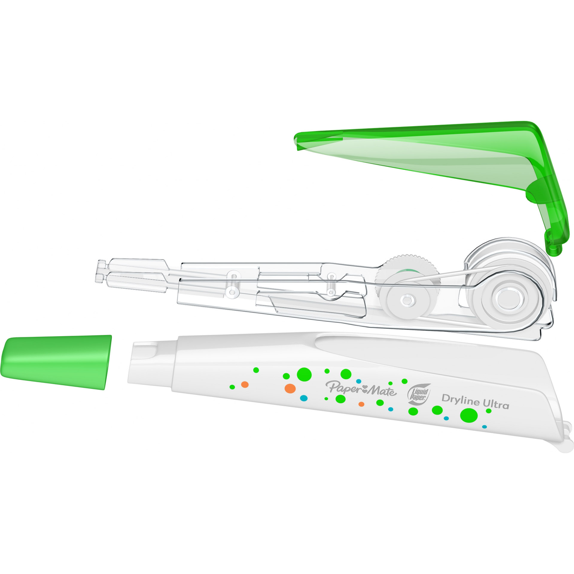 Imagine Produs Banda Corectoare Papermate 4.2 mm x 12 m Green Dryline Ultra + Refill