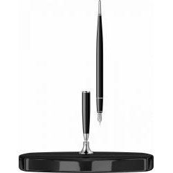 Desk Pen Set Stilou Scrikss 17 Black Acrylic Base - Black CT