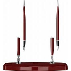 Desk Pen Set Stilou + Pix Scrikss 17 Burgungy Acrylic Base - Burgundy CT