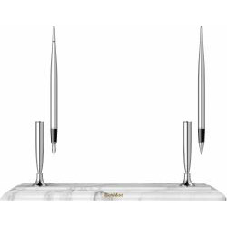 White Marble Base - Chrome CT