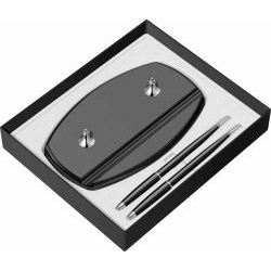 Desk Pen Set Stilou + Stilou Scrikss 17 Black Acrylic Base - Black CT
