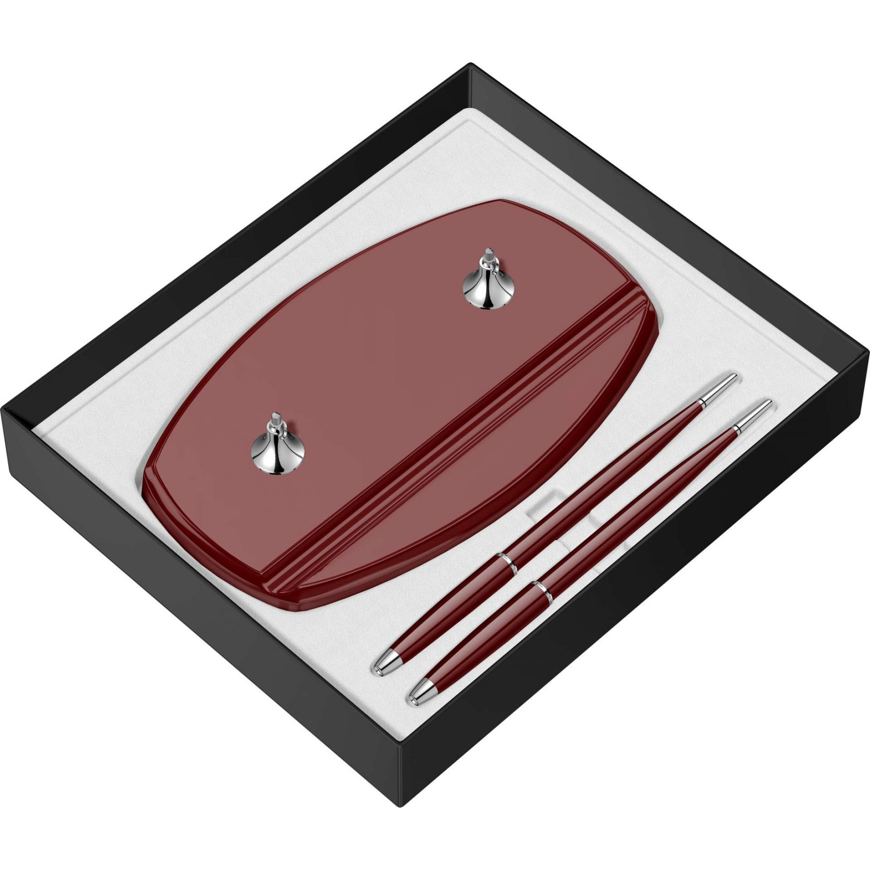 Imagine Produs Desk Pen Set Stilou + Stilou Scrikss 17 Burgungy Acrylic Base - Burgundy CT