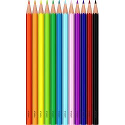 Set 12 Creioane Colorate Acvila Maliv & Malevi Assorted Colors