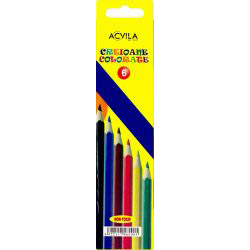 Set 6 Creioane Colorate Acvila Maliv & Malevi Assorted Colors
