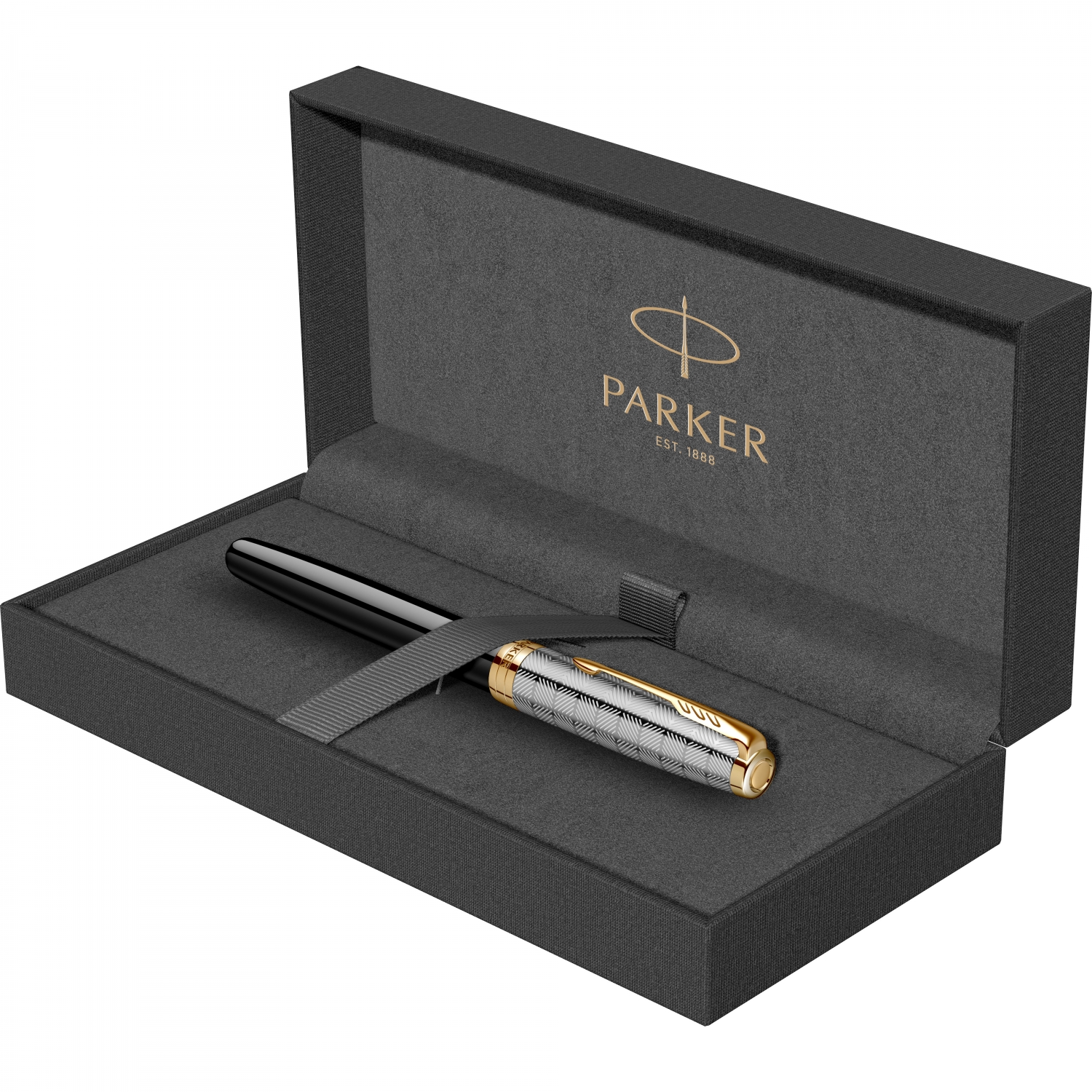Imagine Produs Stilou 18k Nib Parker Sonnet Royal Metal & Black GT