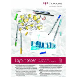 Hartie Semitransparenta pentru Grafica si Acuarela A4 Tombow Layout Paper 75g/mp - 75 coli
