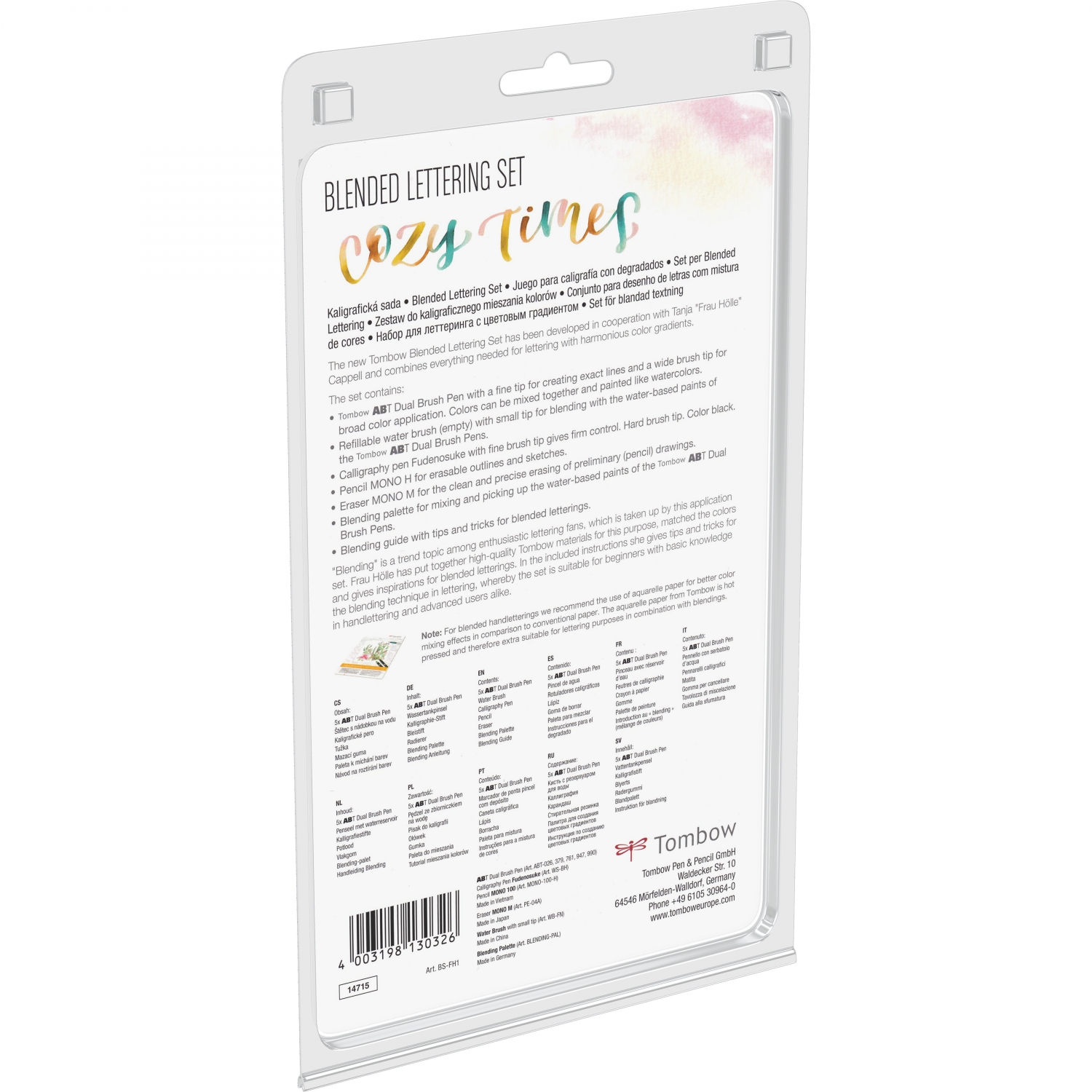 Imagine Produs Set Caligrafie & Watercoloring Tombow Cozy Times Lettering