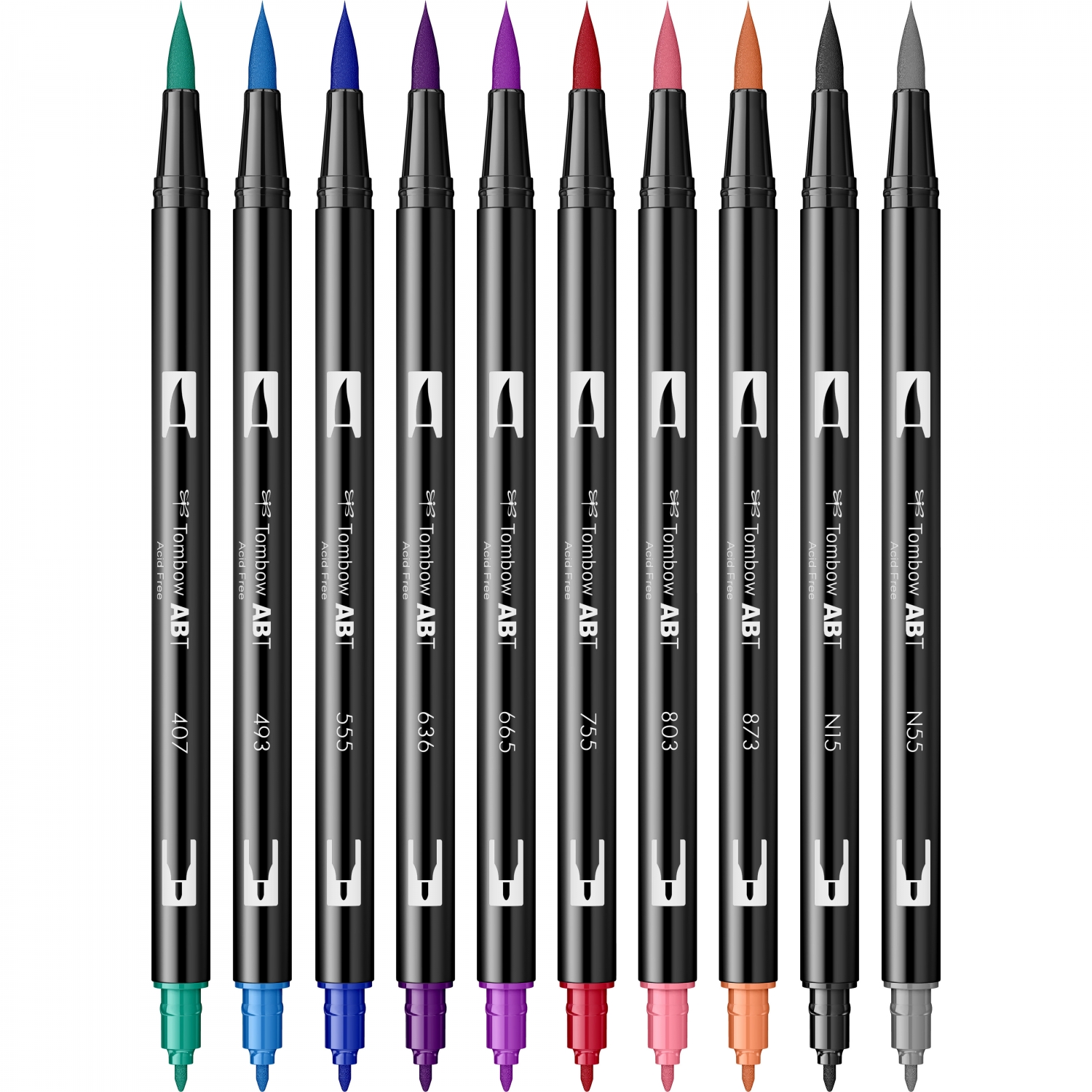 Imagine Produs Set 10 Marker Dual Brush Watercoloring Tombow ABT Galaxy Colors